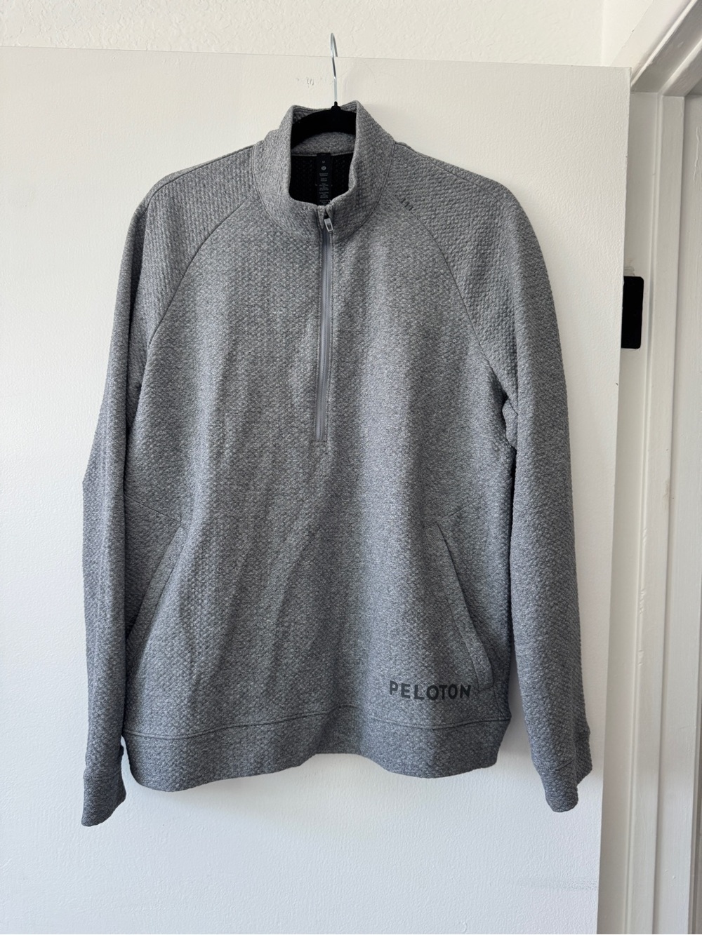 Lululemon x Peloton Textured 1/4 Zip Pullover Jacket – Gray – Medium